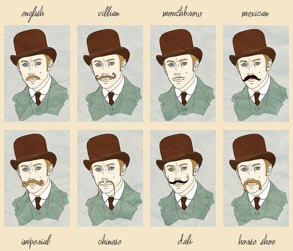 Types of moustaches